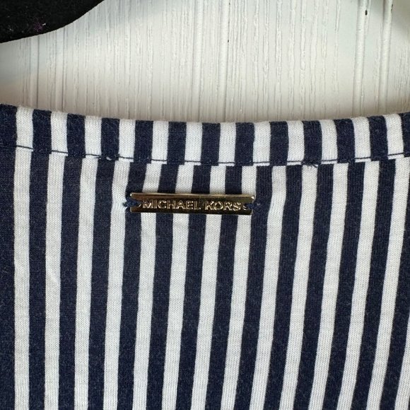 Michael Kors Black and white Stripe Long sleeve Top size Large - Picture 2 of 7